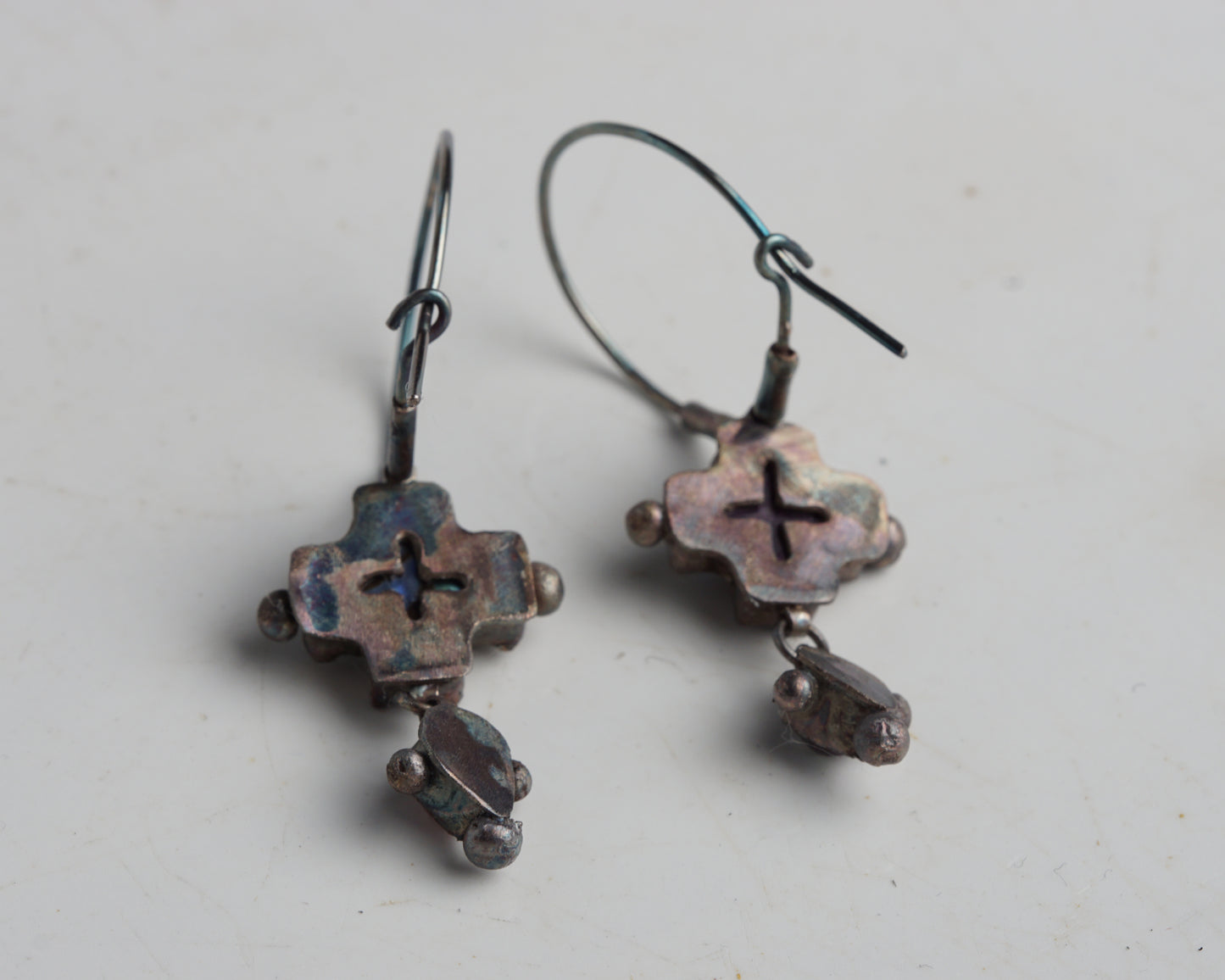 Antique Mismatch Gem Hoops