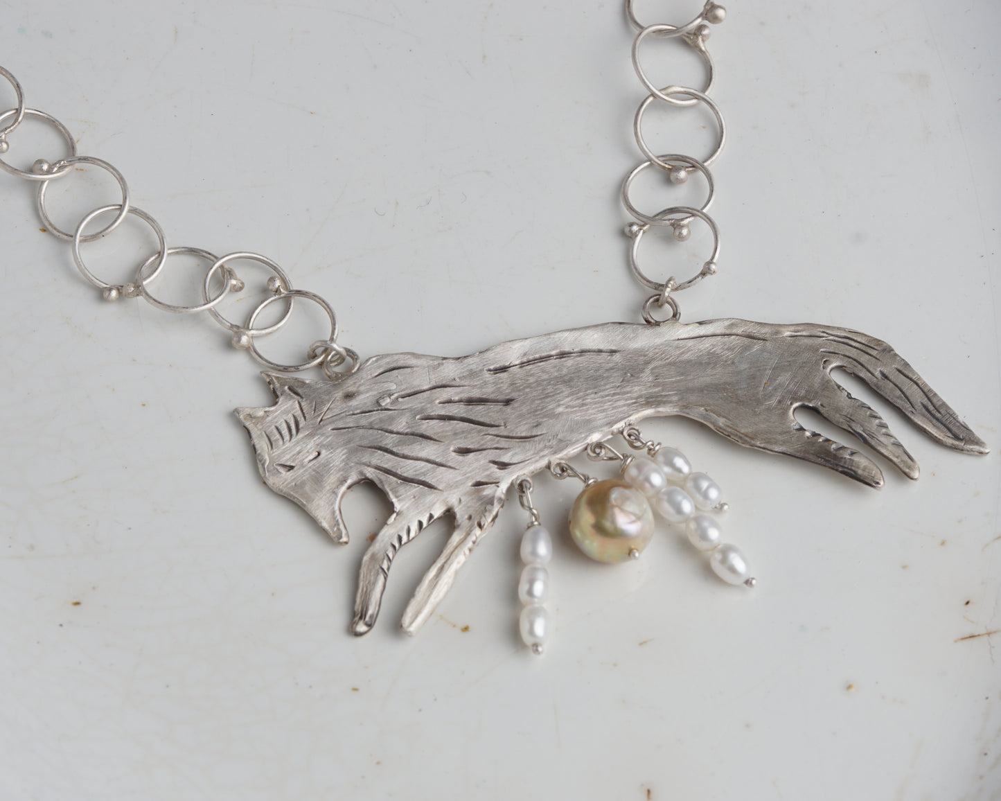 The Silver She-Wolf Necklace