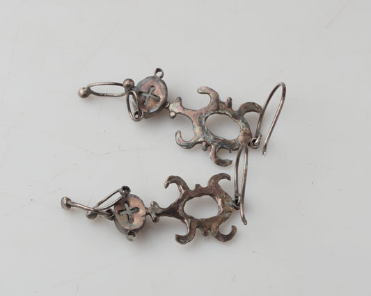 Raw Carving Earrings