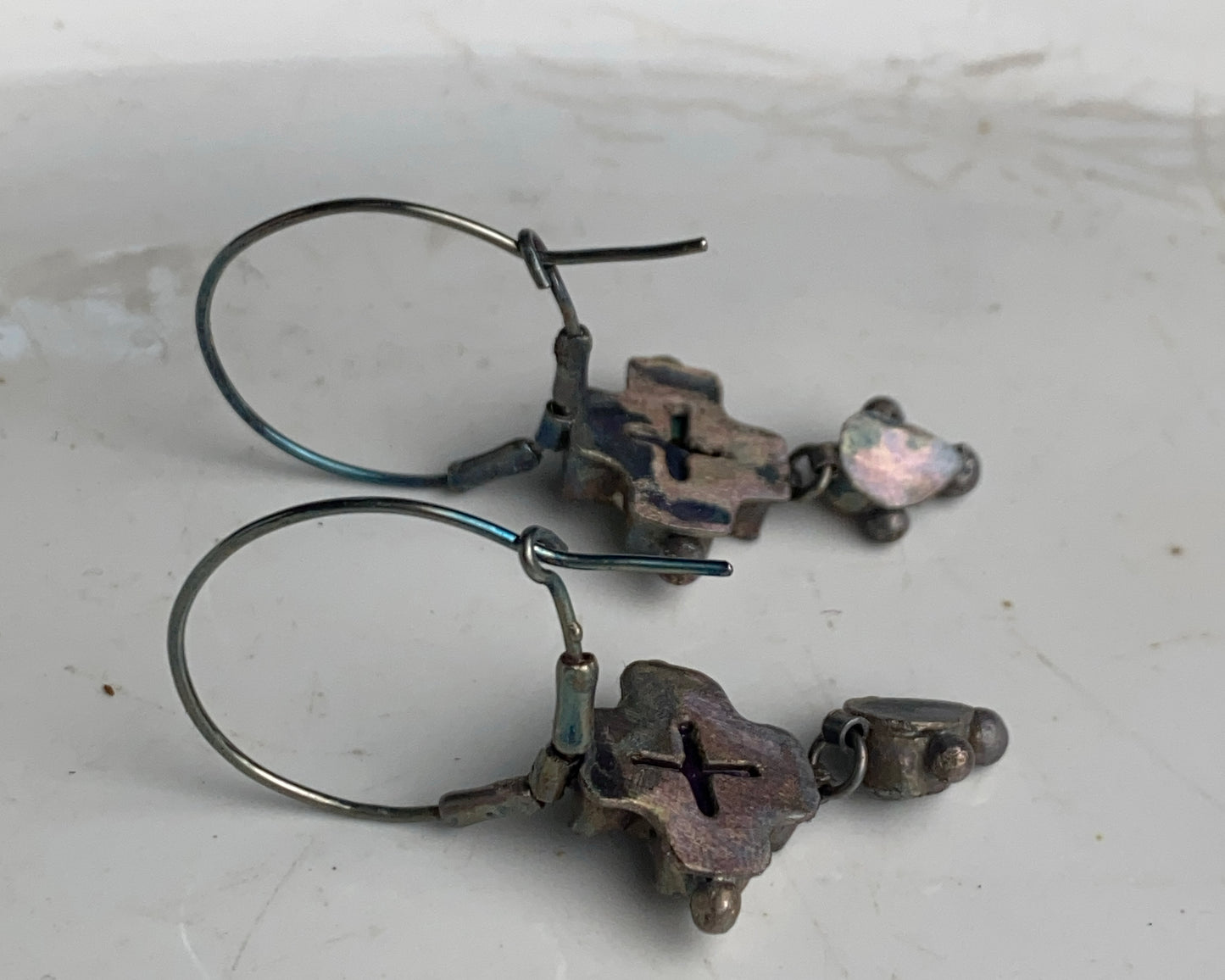Antique Mismatch Gem Hoops