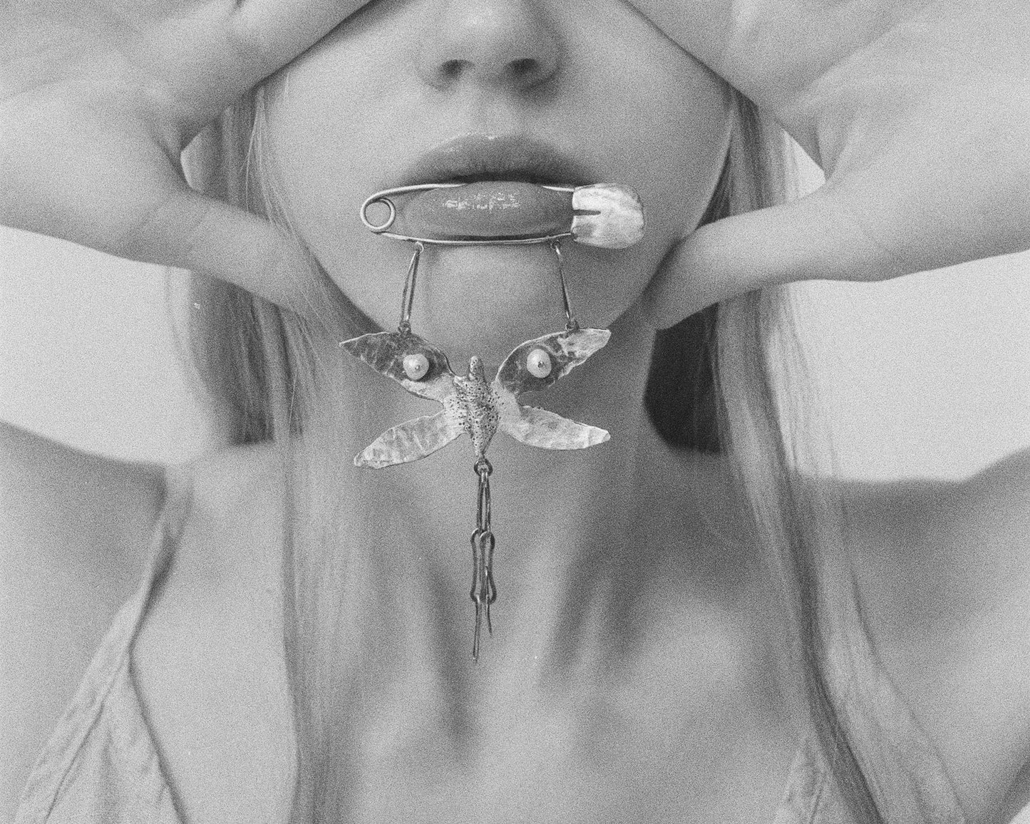 Moth Familiar Silver Pin