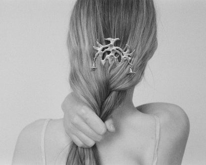 Silver Thorn Hair Comb