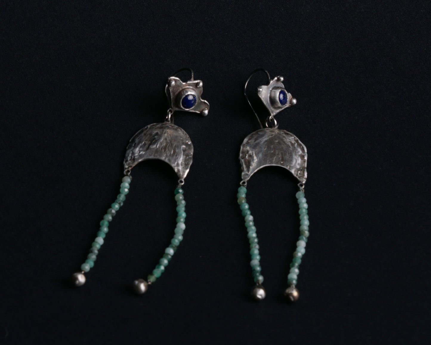 Lapis & Emerald Kokoshnik Drops