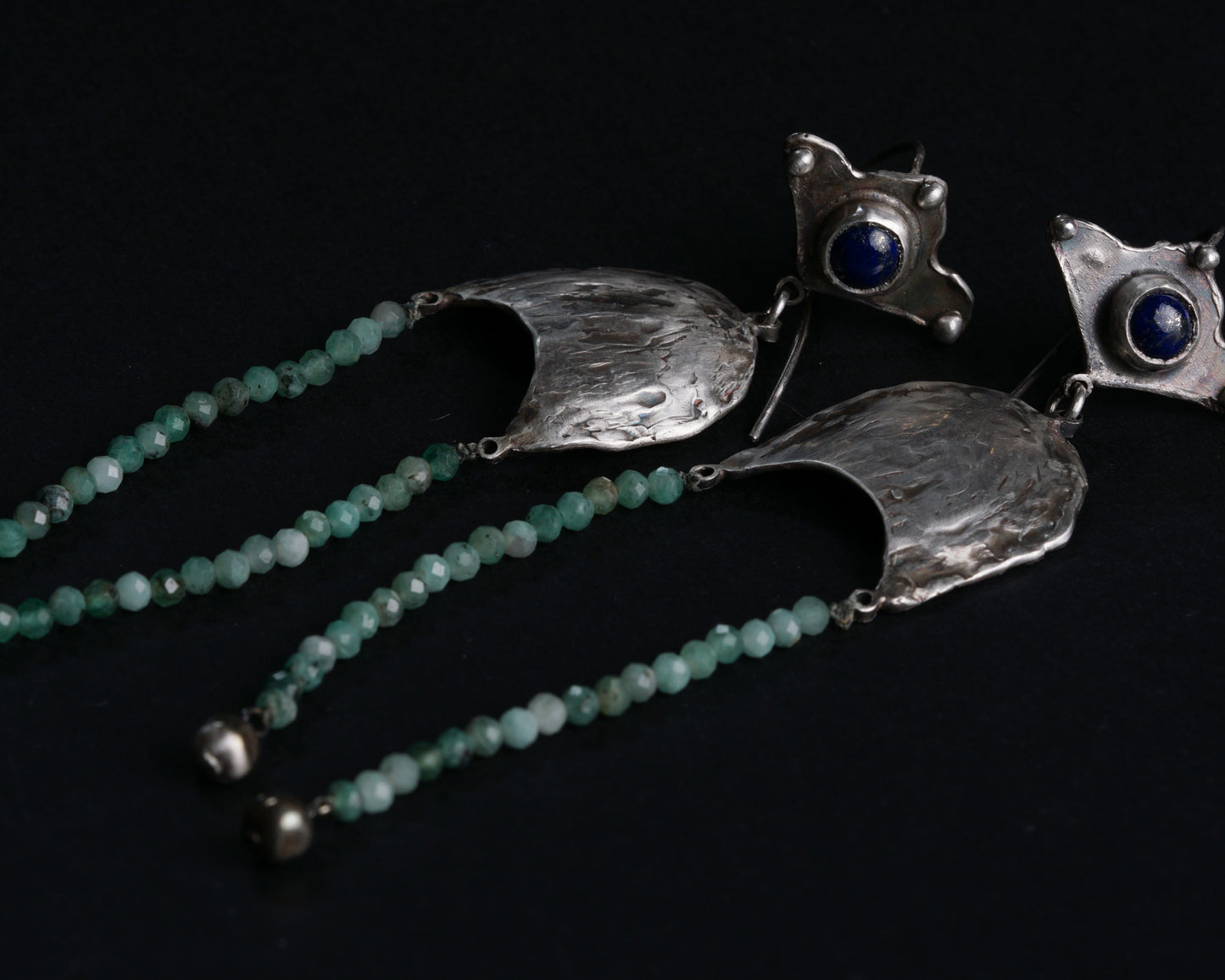 Lapis & Emerald Kokoshnik Drops