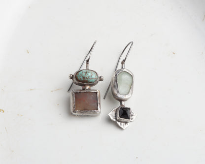Flower & Bird Duo Earrings