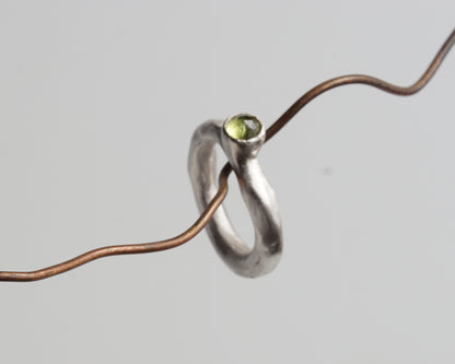 Triple Star Peridot Ring