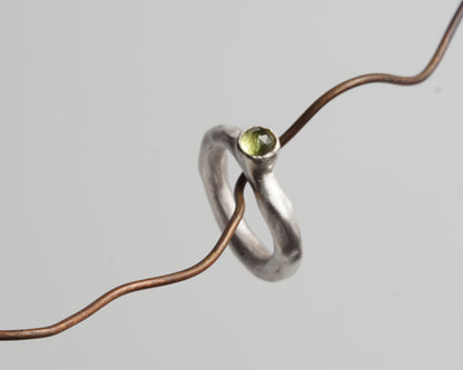 Triple Star Peridot Ring