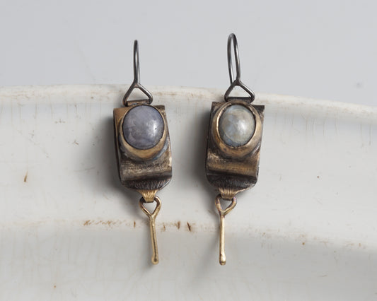Moon Module Drop Earrings