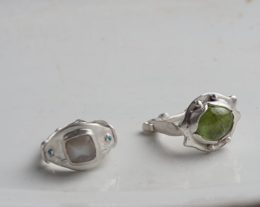 Verdant Peridot Sculptural Ring