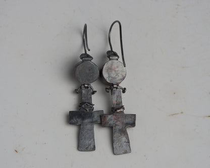 Blood Drop Pearl & Garnet Earrings