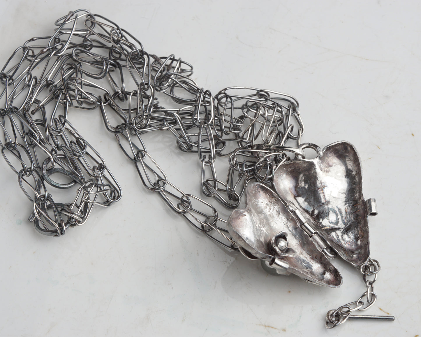 Veridian Moonstone Secret Heart Necklace