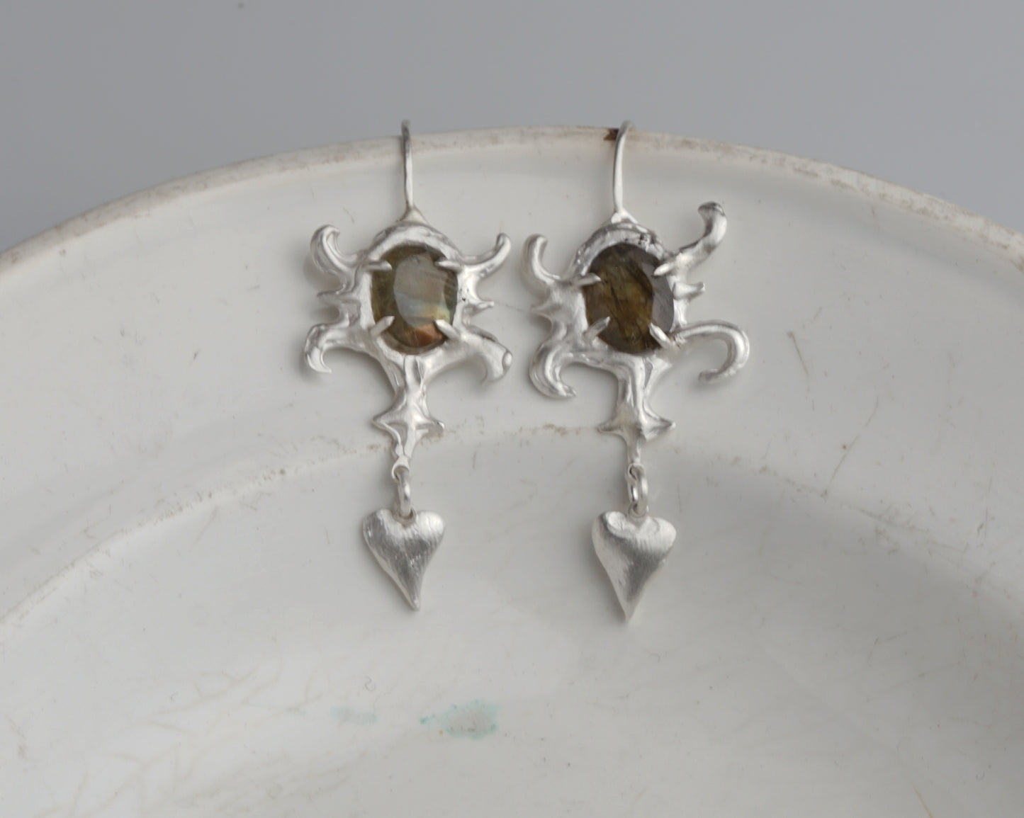 Raw Carving Earrings