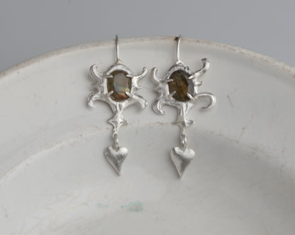 Raw Carving Earrings