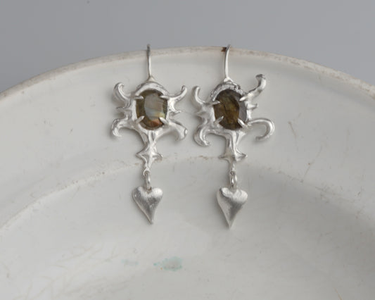 Raw Carving Earrings