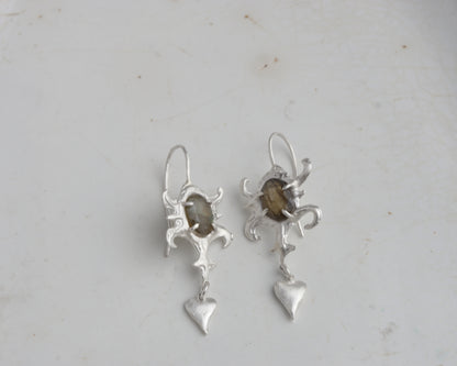Raw Carving Earrings
