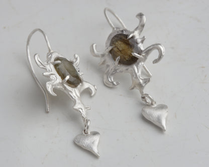 Raw Carving Earrings