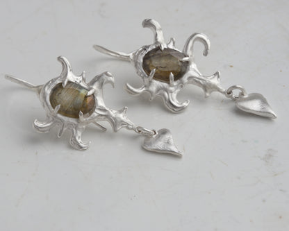 Raw Carving Earrings