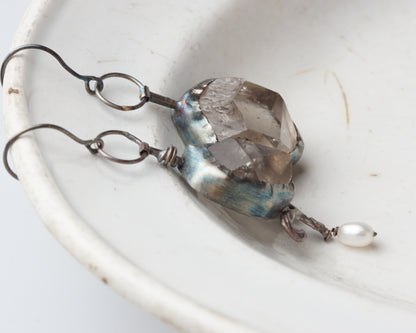 Dark water earrings