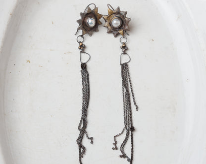 PEARL STAR EARRINGS