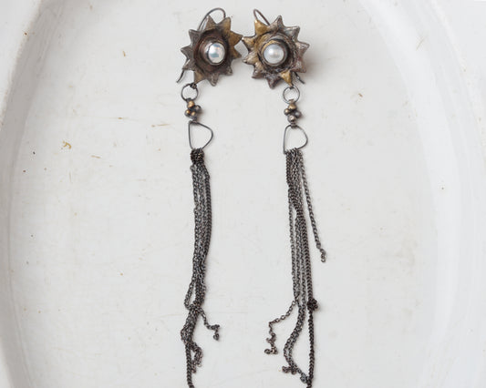 PEARL STAR EARRINGS