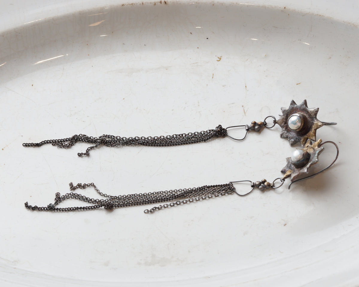 PEARL STAR EARRINGS