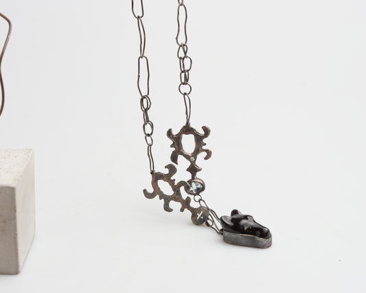 Ceramic Wolf Necklace