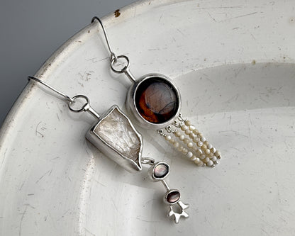 Golden Glow Mismatched Earrings