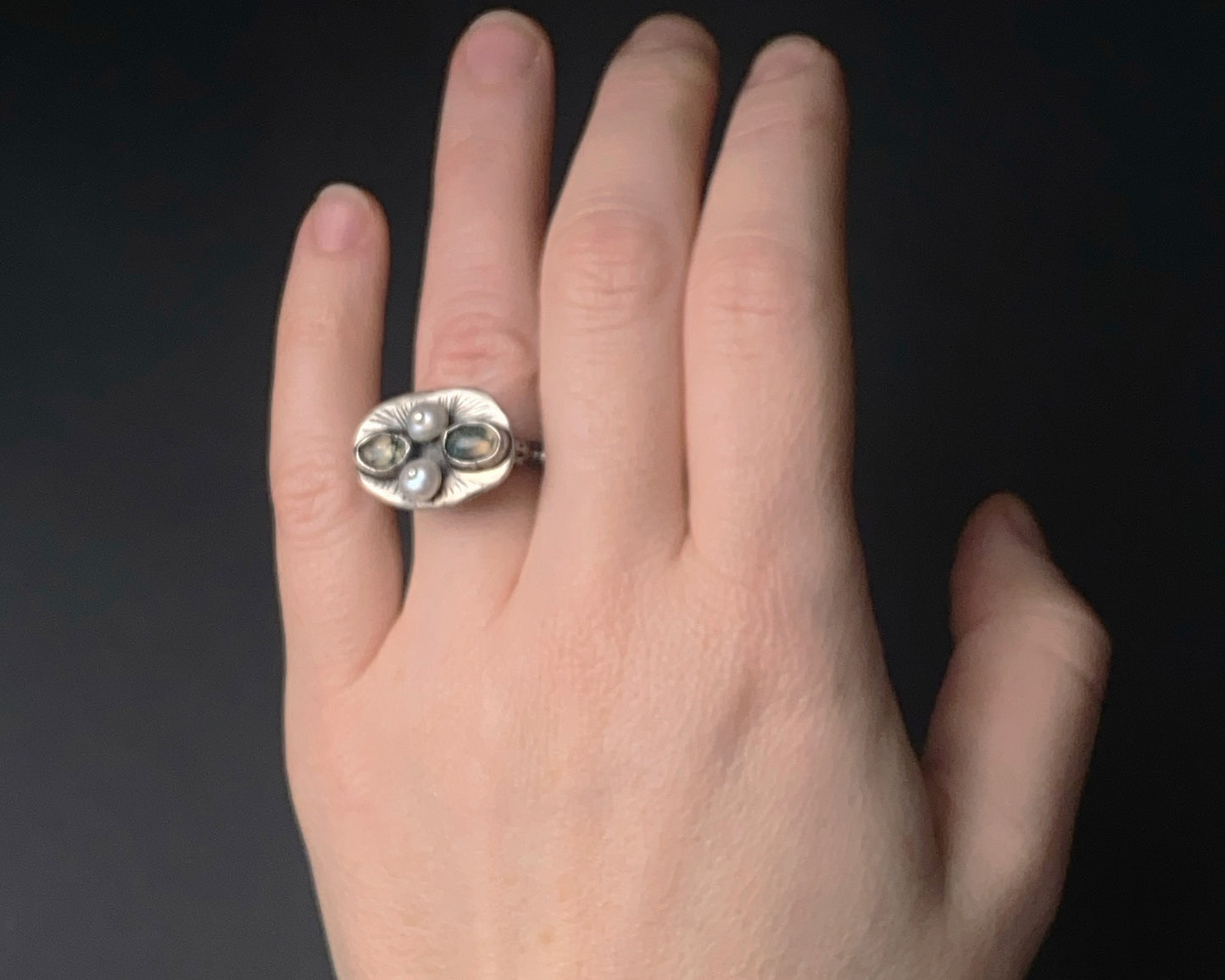 Anillo de Plata Esterlina Susurro de Musgo