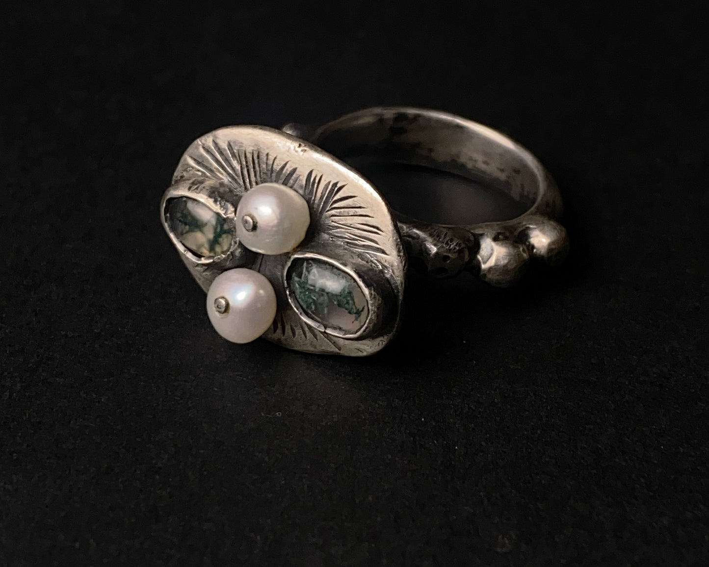 Anillo de Plata Esterlina Susurro de Musgo
