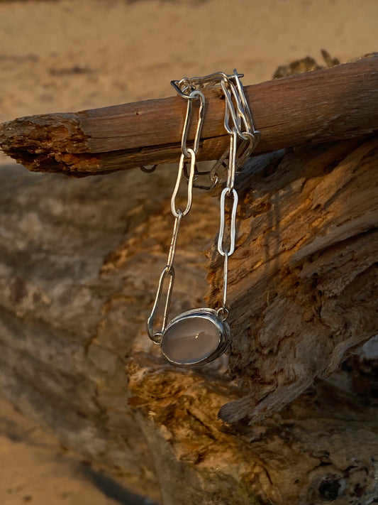 Collar de Plata con Ágata Irregular