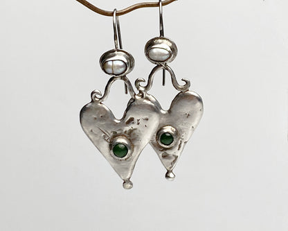 Aretes vintage en forma de corazón